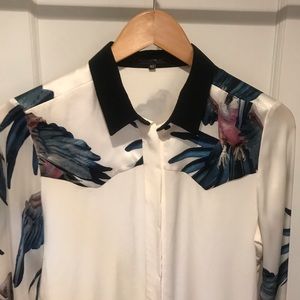 Barbara Bui Bird Print Silk Bloue